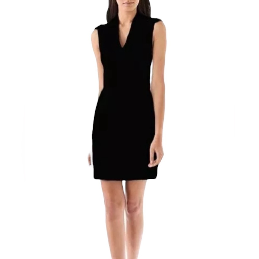 Helmut Lang Black Wool Sheath Dress